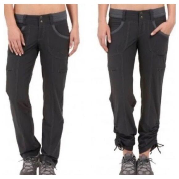 Kuhl Womens Kurve Durango Convertible Cargo Hiking Pants Sz 4 Reg Dark Gray EUC - Picture 1 of 12